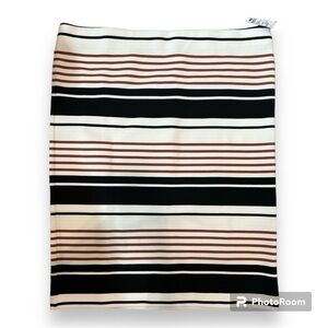 Loft Striped Bodycon Pencil Skirt Knee Length XL